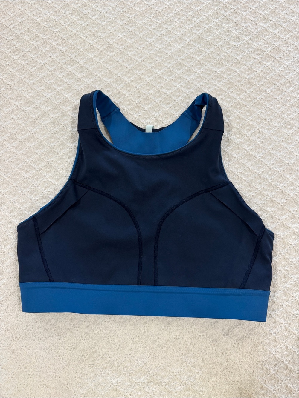 Brooks High-Neck Sports Bra - Teal Blue - Picture 5 of 6